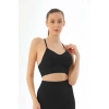 Siyah Mı Emay 3921 Soft Seamless Ripli Tayt Yoga Takımı