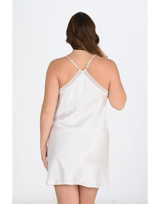 2li Beyaz-pembe Sabahlık Takımı Bigsize 6210