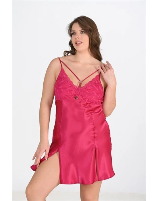 2li Vişne Sabahlık Takımı Bigsize 6212