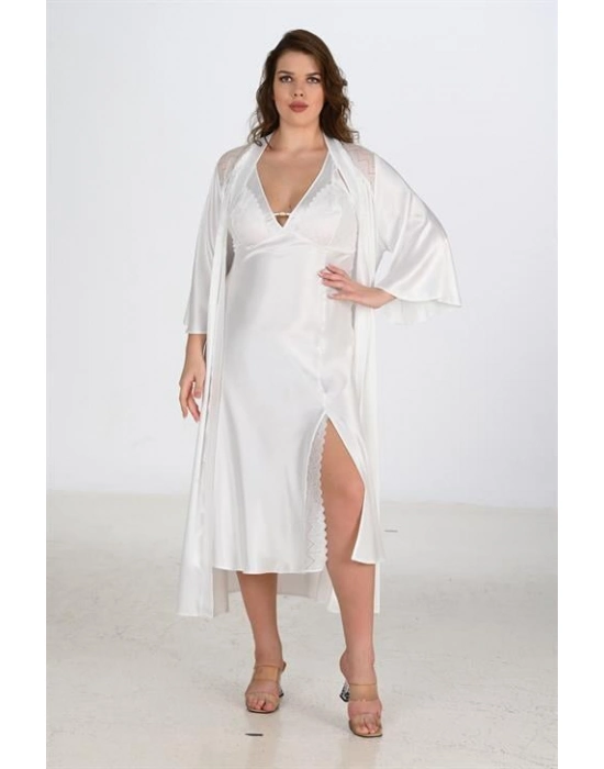 2li Ekru Sabahlık Takımı Bigsize 6224