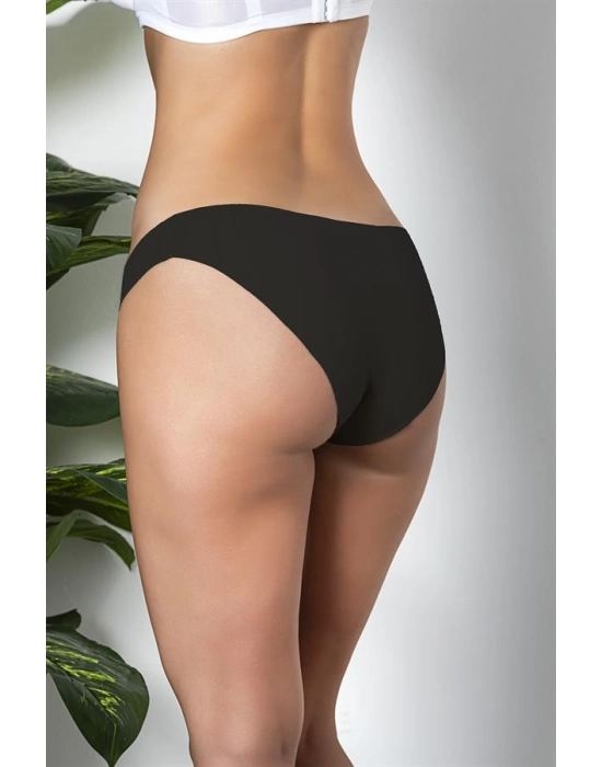 3lü Dikişsiz, İz Yapmaz, Lazer Kesim, Slip Külot Siyah (brf21261)