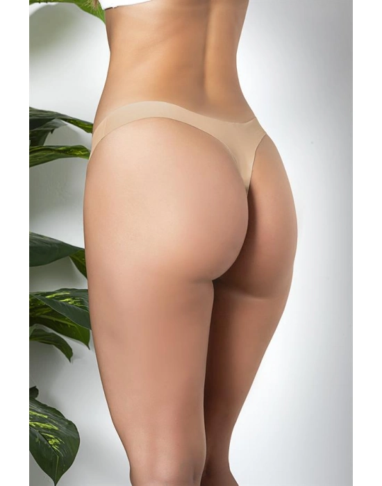 3lü Paket Dikişsiz, İz Yapmaz, Lazer Kesim, String Külot Cappucino (brf21262)