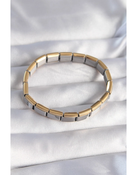 316l Çelik Çift Renk Yazılı Nomination Bileklik - Bamido