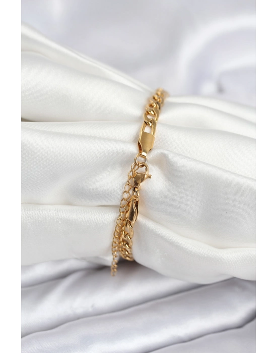 316l Çelik Gold Renk Yazı Yazmaya Uygun Kadın Bileklik - Bamido