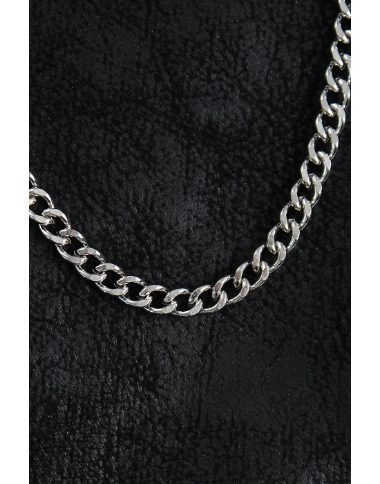 316l Çelik Klasik Zincir Model Gümüş Renk Erkek Kolye - Bamido