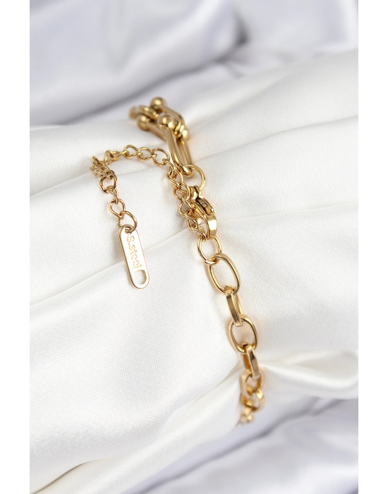 316l Çelik Tifany Ağaç Model Gold Renk Kadın Bileklik - Bamido