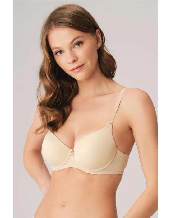 Anıl Balenli Destekli Dolgulu Askıları Çıkabilen Günlük Klasik T-shirt Sütyeni