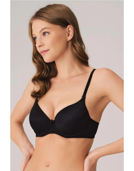 Anıl Balenli Destekli Dolgulu Askıları Çıkabilen Günlük Klasik T-shirt Sütyeni