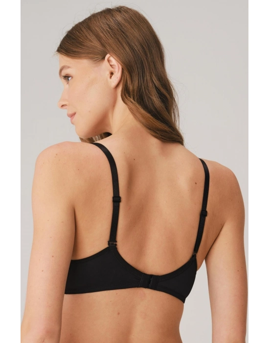 Anıl Balenli Destekli Dolgulu Askıları Çıkabilen Günlük Klasik T-shirt Sütyeni