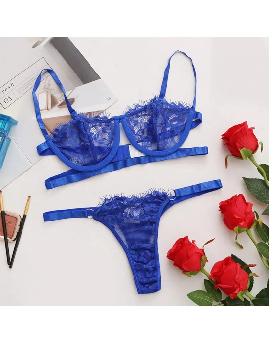 Balenli Anastasia Saks Dantel Bralet Takım