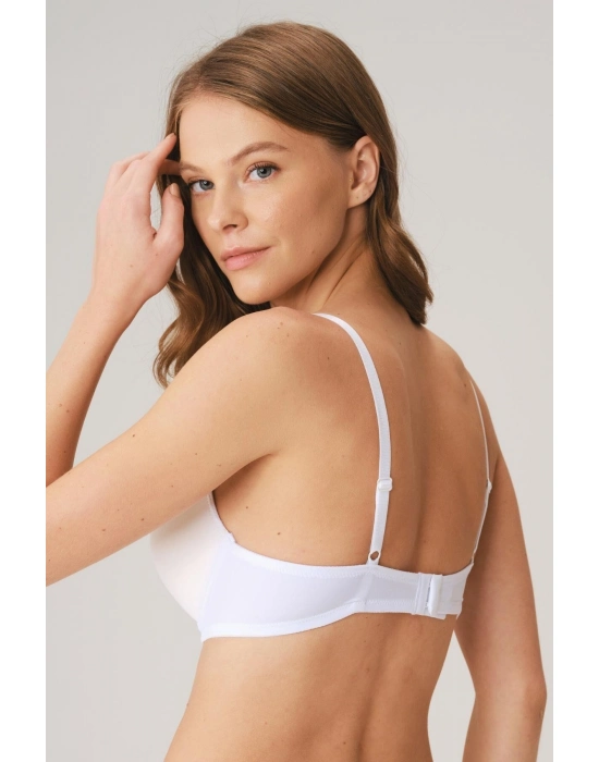 Balenli Destekli Dolgulu Askıları Çıkabilen Günlük Klasik T-shirt Sütyeni