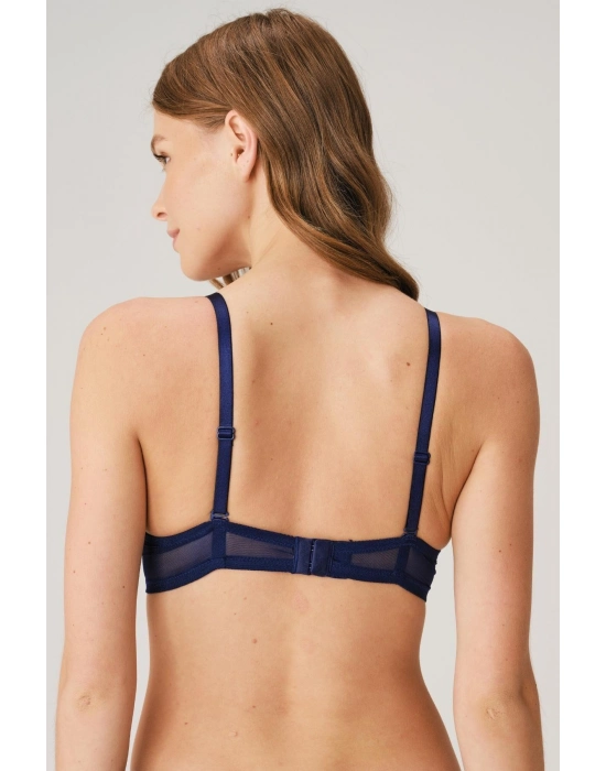 Balenli Destekli Dolgulu Askıları Çıkabilen Yaka Detaylı T-shirt Sütyeni