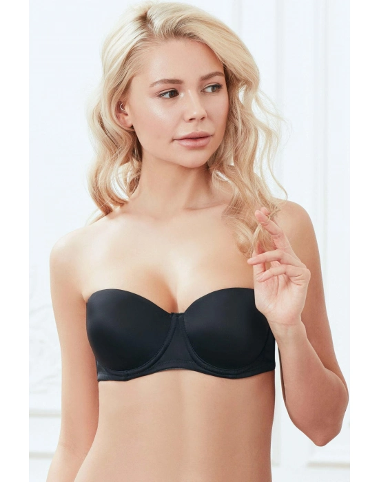 Balenli Desteksiz Dolgusuz Askısız Straplez Günlük Klasik T-shirt Sütyeni