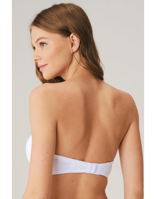 Balenli Desteksiz Dolgusuz Askısız Straplez Yumuşak Süngerli Günlük Klasik T-shirt Sütyeni