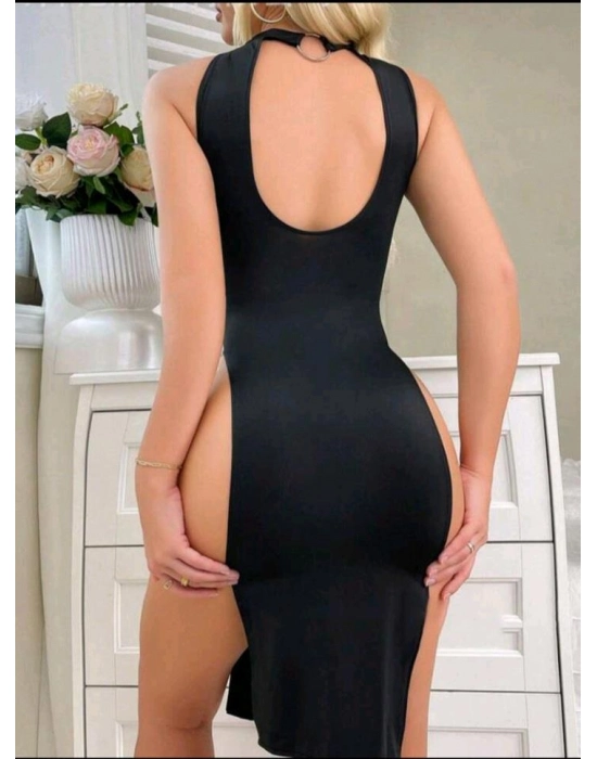 Bayan Siyah Mini Elbise