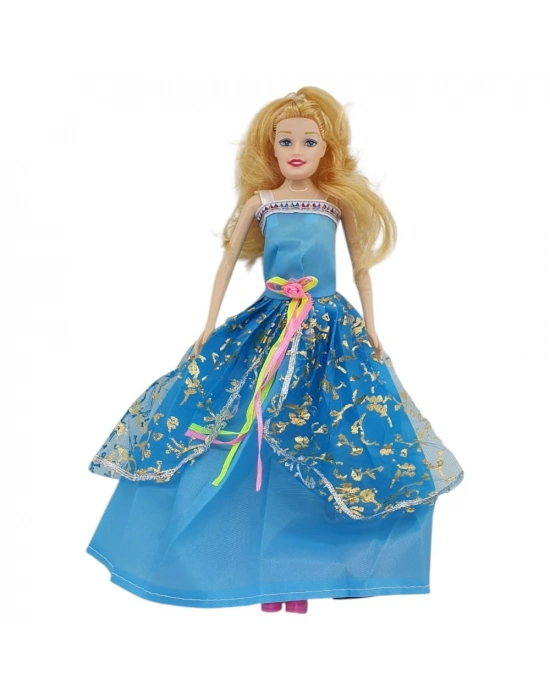 Bebek Yedek Elbiseli Ve Aksesuarlı - 1115-21 - Mavi (bamido)