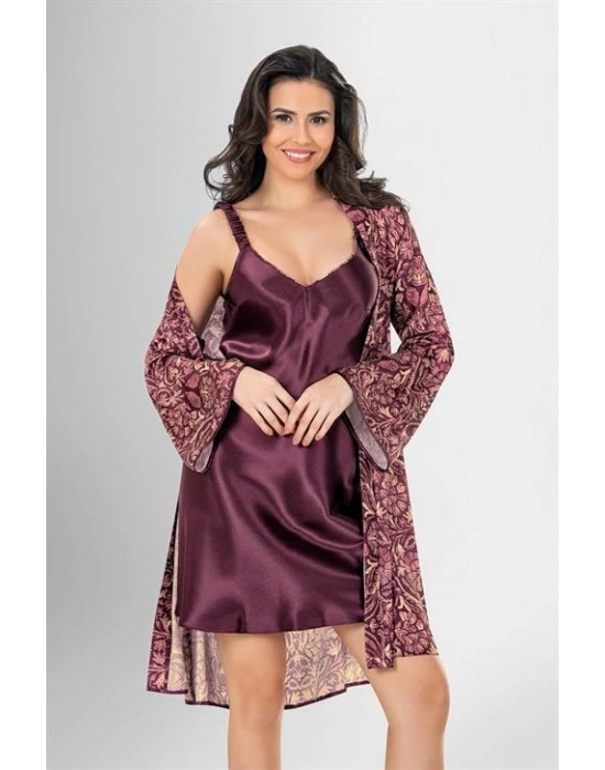 Beruflic 2 Li Kısa Sabahlık Takımı Desenli