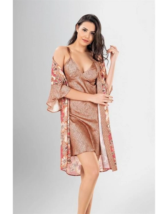 Beruflic 2 Li Kısa Sabahlık Takımı Desenli