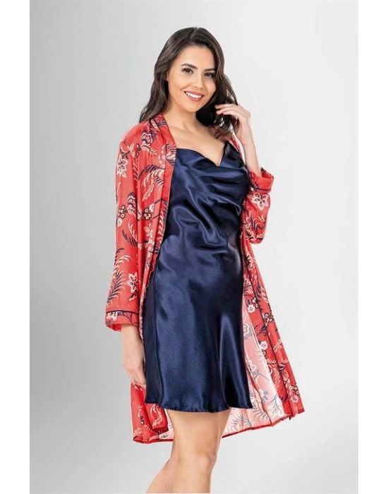 Beruflic 2 Li Kısa Sabahlık Takımı Desenli