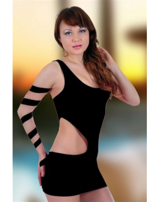 Beruflic B060777 Kolu Sarmalı Mini Elbise