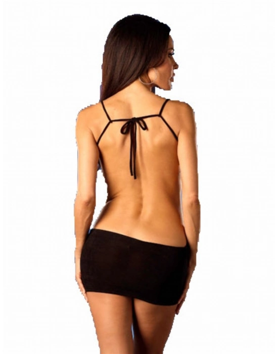 Beruflic B101023 Göğüs Ve Sırt Dekolteli Mini Elbise