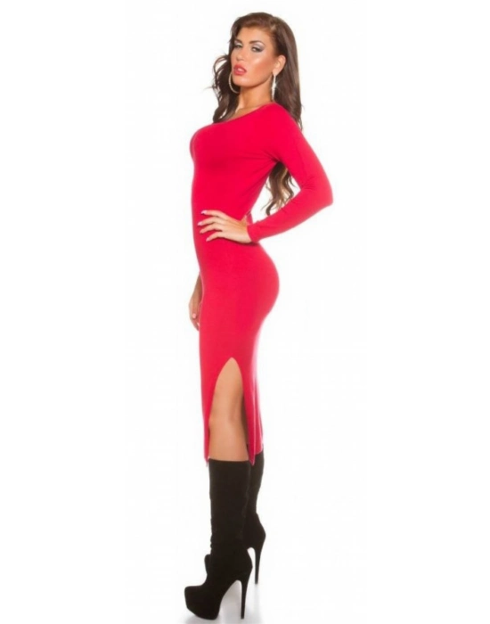 Beruflic B101171 Uzun Kollu Yırbrfaçlı Kalem Elbise