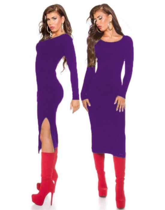 Beruflic B101171 Uzun Kollu Yırbrfaçlı Kalem Elbise