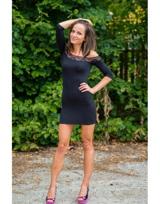 Beruflic B101182 Özel Dizayn Dantel Süslü Mini Elbise