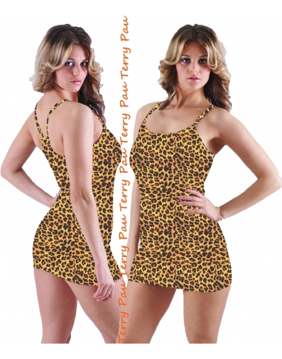 Beruflic B101204 Leopar Tank Top Elbise