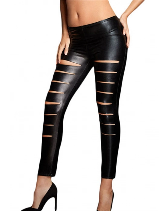 Beruflic B101289 Yırtık Deri Tayt Görünümlü Lame Tayt