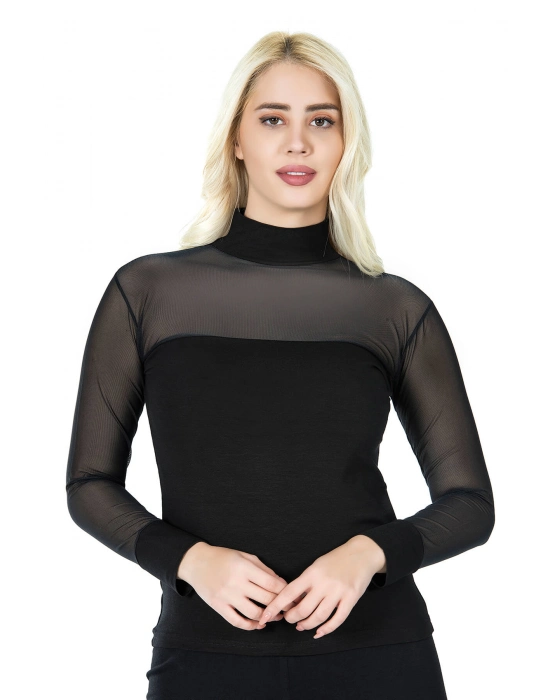 Beruflic Balıkçı Yaka Transparan Kadın Tişört 296