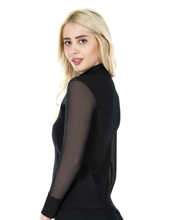 Beruflic Balıkçı Yaka Transparan Kadın Tişört 296