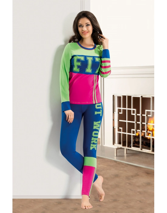 Beruflic Baskılı Sporcu Kadın Tayt Takım 866