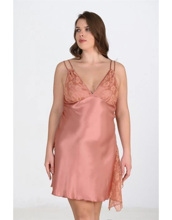 Beruflic Büyük Beden Bakır Gecelik  2109