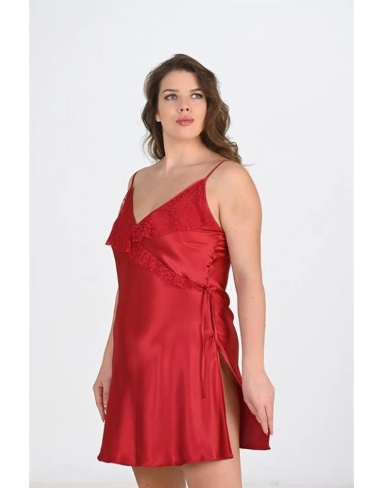 Beruflic Büyük Beden Bordo Gecelik 2107