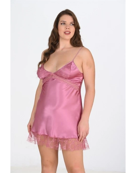 Beruflic Büyük Beden Gülkurusu Gecelik