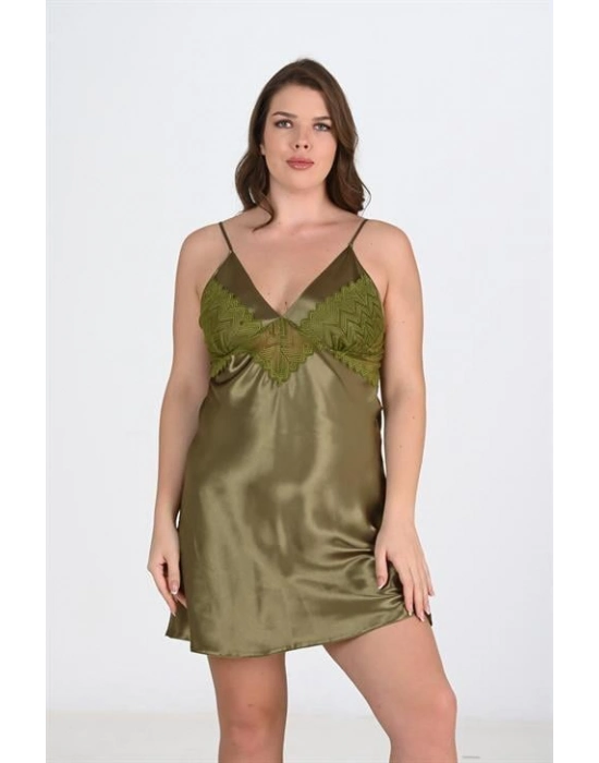 Beruflic Büyük Beden Haki Gecelik 2104