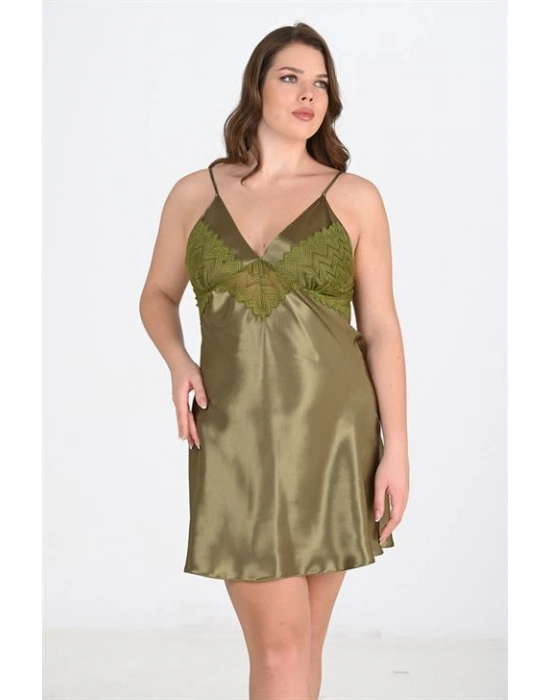 Beruflic Büyük Beden Haki Gecelik 2104