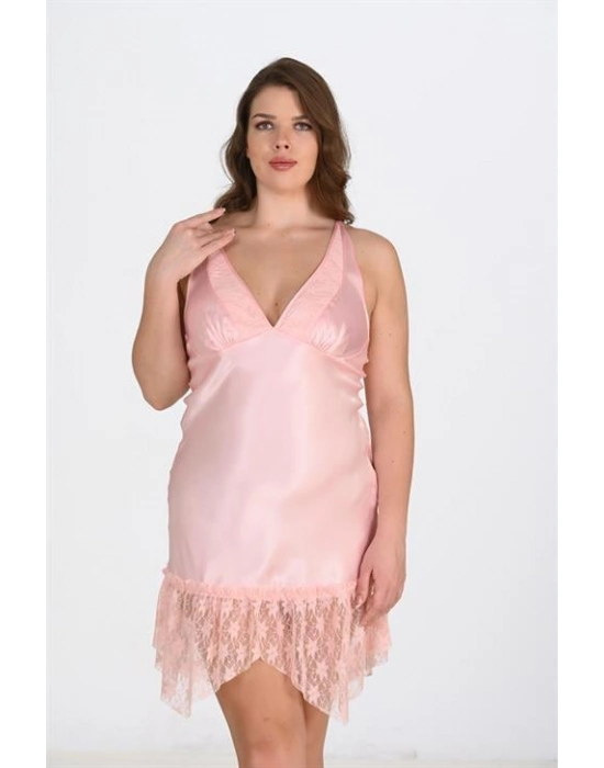 Beruflic Büyük Beden Somon Gecelik 2112