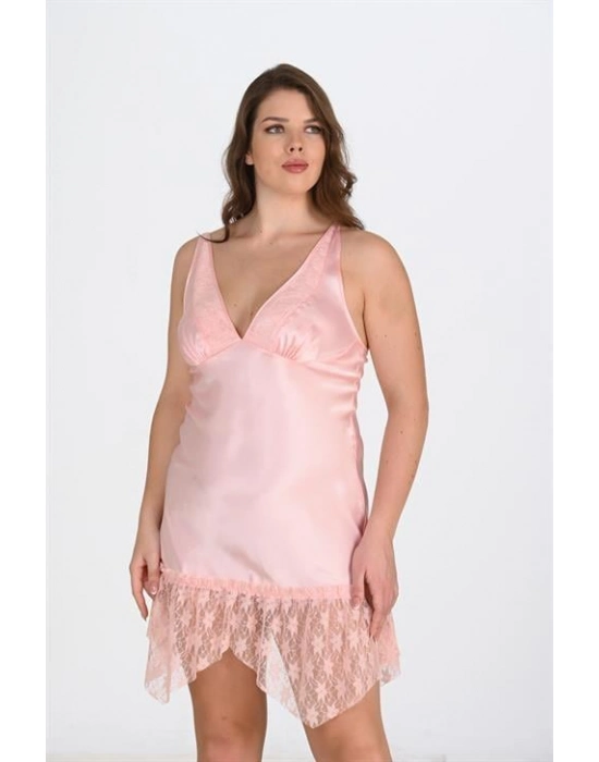 Beruflic Büyük Beden Somon Gecelik 2112