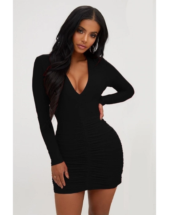 Beruflic Büzgülü Mini Elbise