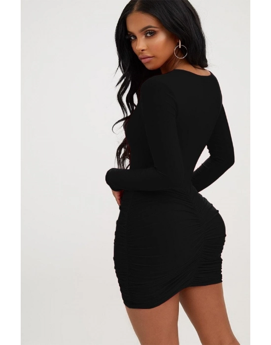 Beruflic Büzgülü Mini Elbise