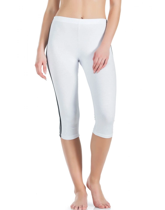 Beruflic Çizgili Kadın Kapri Tayt 0534