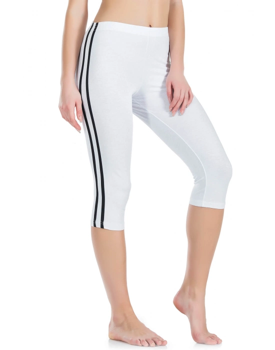 Beruflic Çizgili Kadın Kapri Tayt 0534