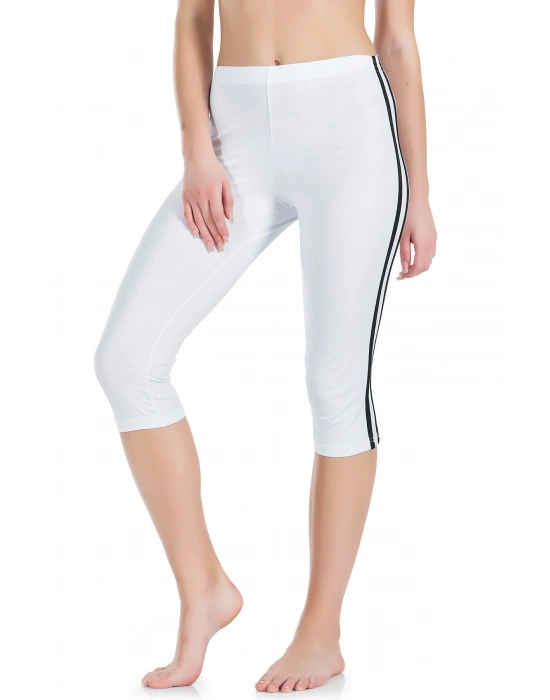 Beruflic Çizgili Kadın Kapri Tayt 0534