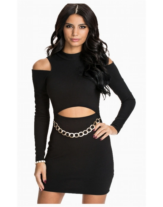 Beruflic Db101189 Özel Dizayn Zincirli Elbise