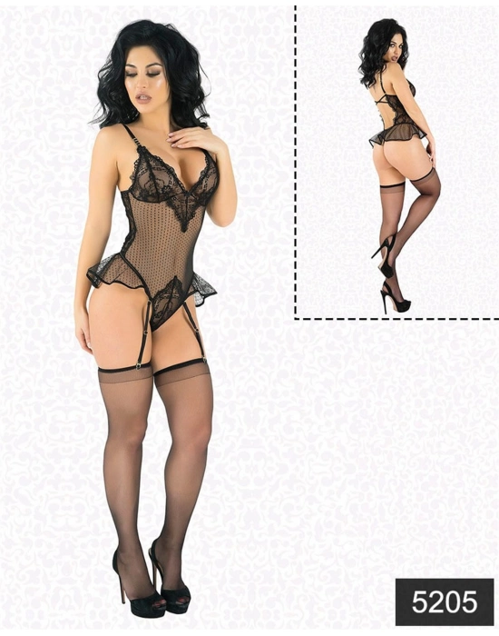 Beruflic Desenli Tül Babydoll