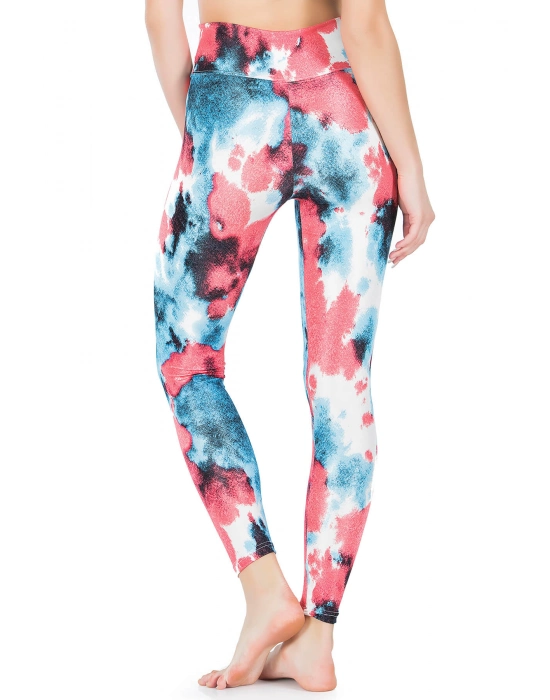 Beruflic Desenli Yüksek Bel Kadın Tayt 0606