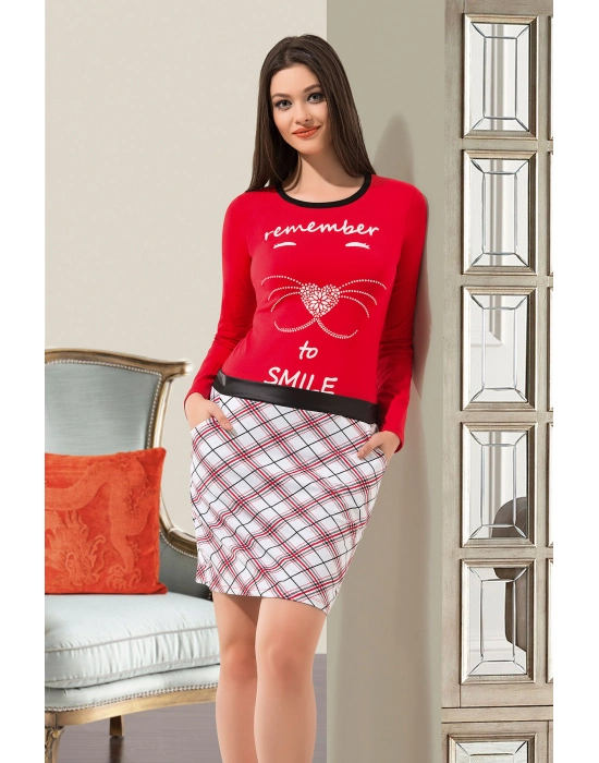 Beruflic Ekose Desenli Tunik 946