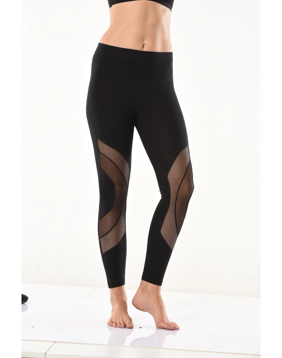 Beruflic File Transparan Detaylı Kadın Tayt 0579